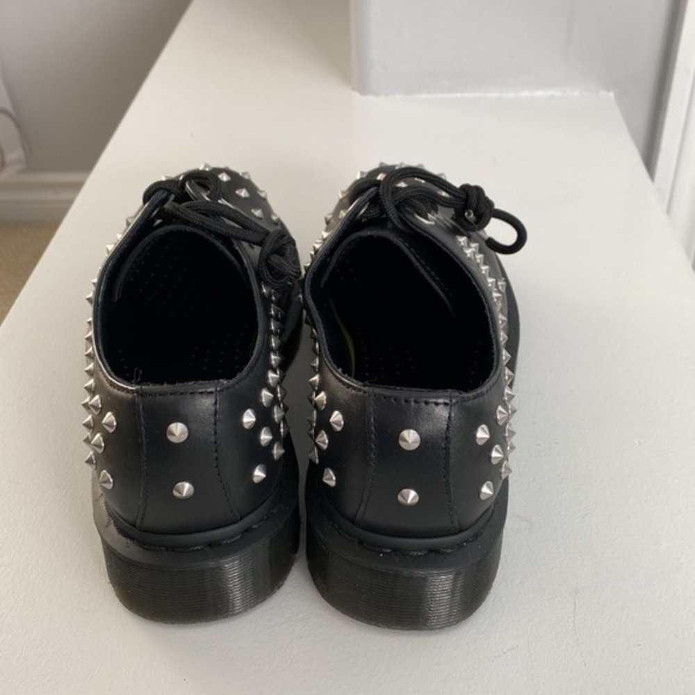 Dr Martens 1461 Stud Wanama Leather Oxford Shoes in Black Size 6 - Picture 5 of 10